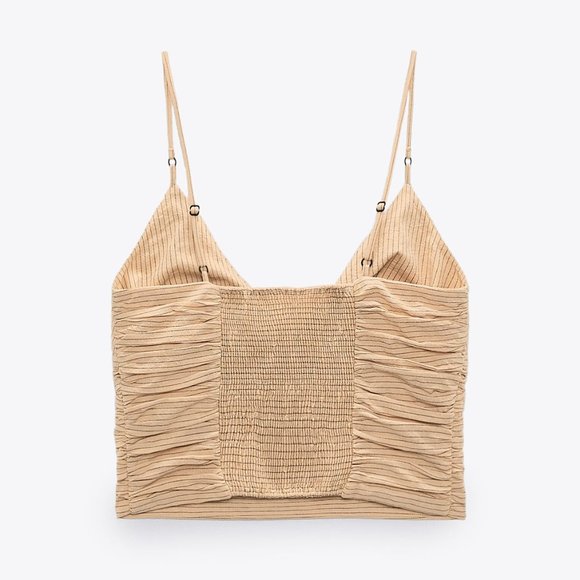 ZARA STRIPED CUT OUT TOP - Picture 6 of 12